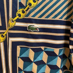 Lacoste Men's LIVE Scarf-Print Cotton T-Shirt